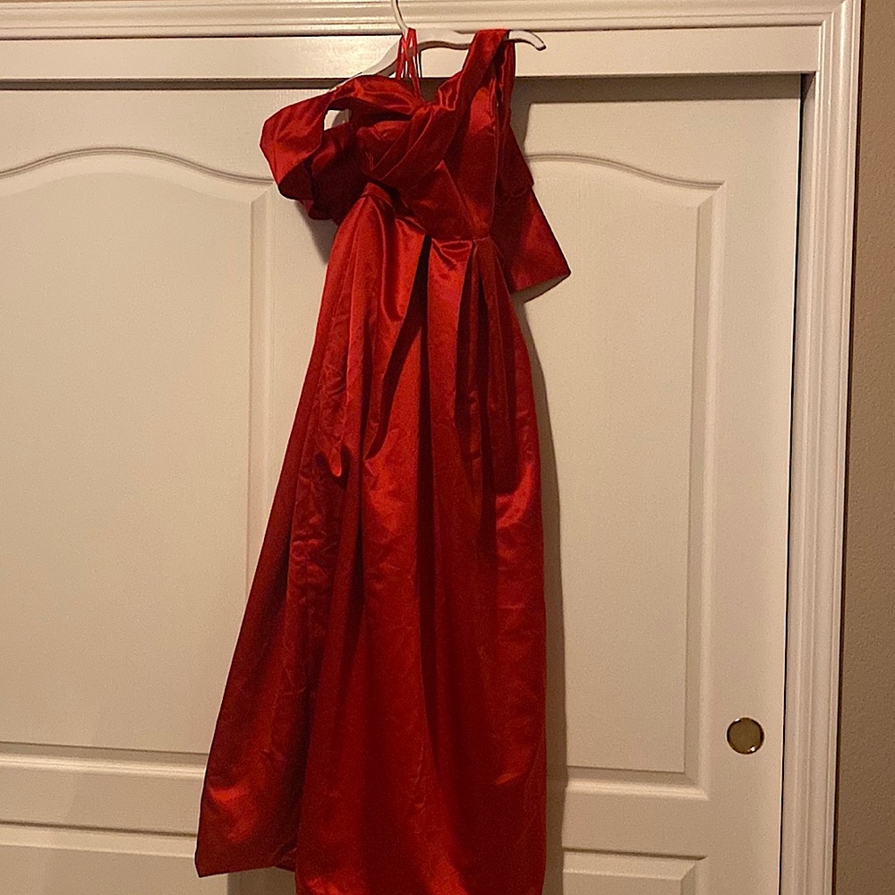 Satin off the shoulder dress brand new
